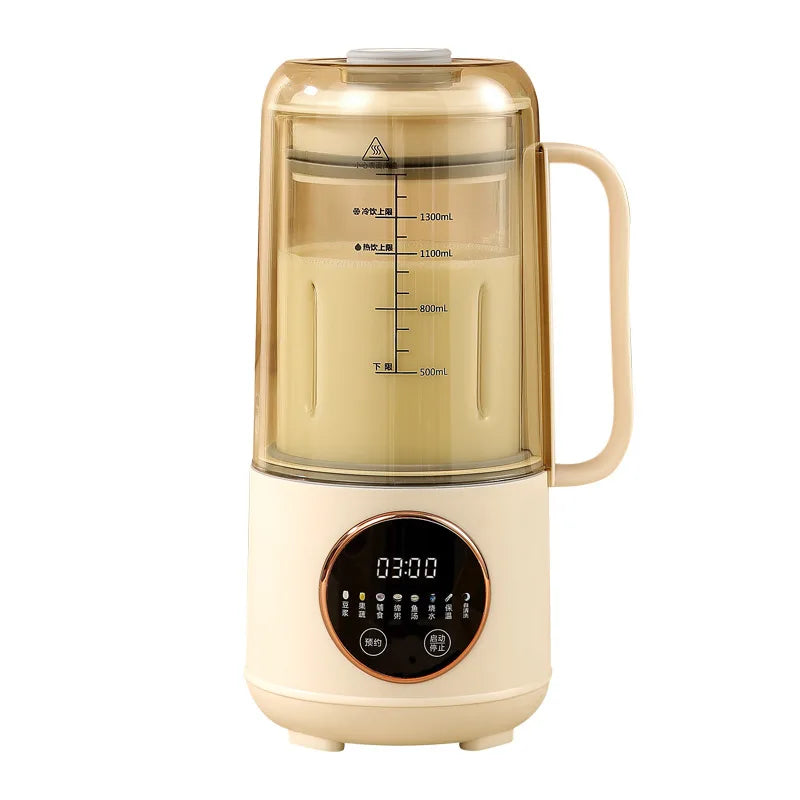 220V Soybean Milk Machine Smart Filter-free Wall Breaking Machine Mixer Electric Juicer 8 Leaf Mute Rice Paste Machine 1.5L