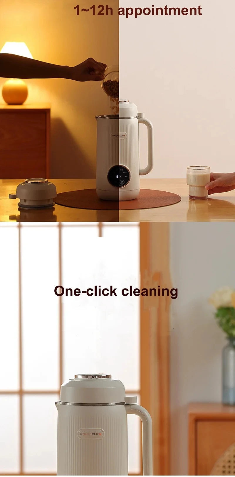 220V Electric Soy Milk Machine 800ml Juicer Kitchen Food Blender Multifunctional Wall Breaking Machine Kitchen Appliances