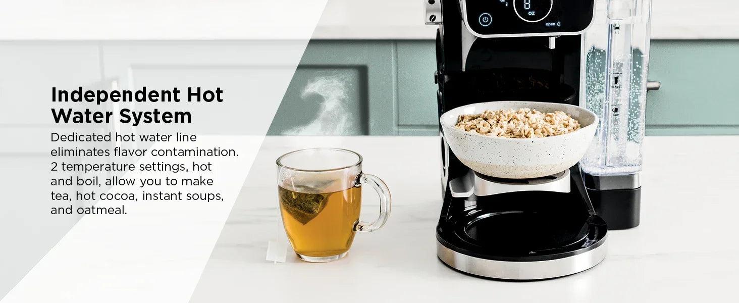 QWQWNinja CFP307 DualBrew Pro Specialty Coffee System,Single-Serve,Compatible with K-Cups & 12-Cup Drip Coffee Maker,Black