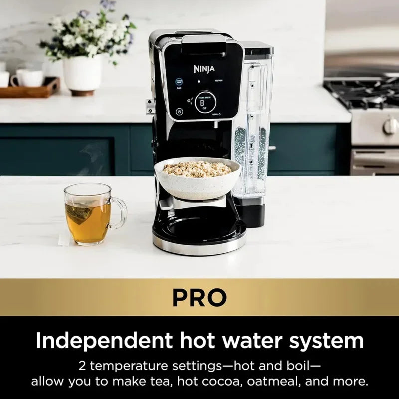 QWQWNinja CFP307 DualBrew Pro Specialty Coffee System,Single-Serve,Compatible with K-Cups & 12-Cup Drip Coffee Maker,Black
