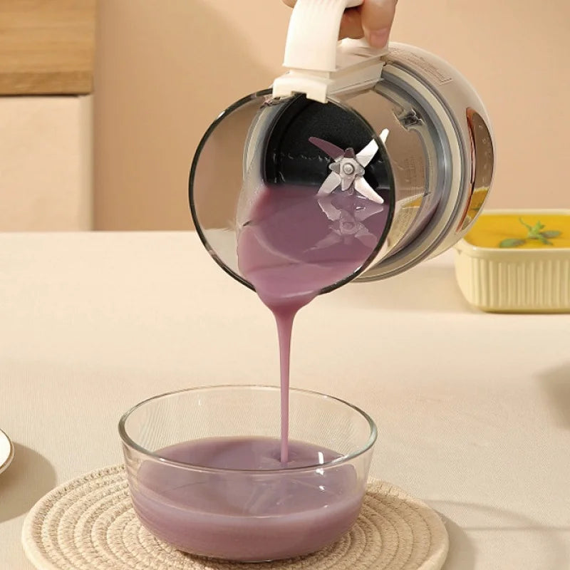 220V Soybean Milk Machine Smart Filter-free Wall Breaking Machine Mixer Electric Juicer 8 Leaf Mute Rice Paste Machine 1.5L