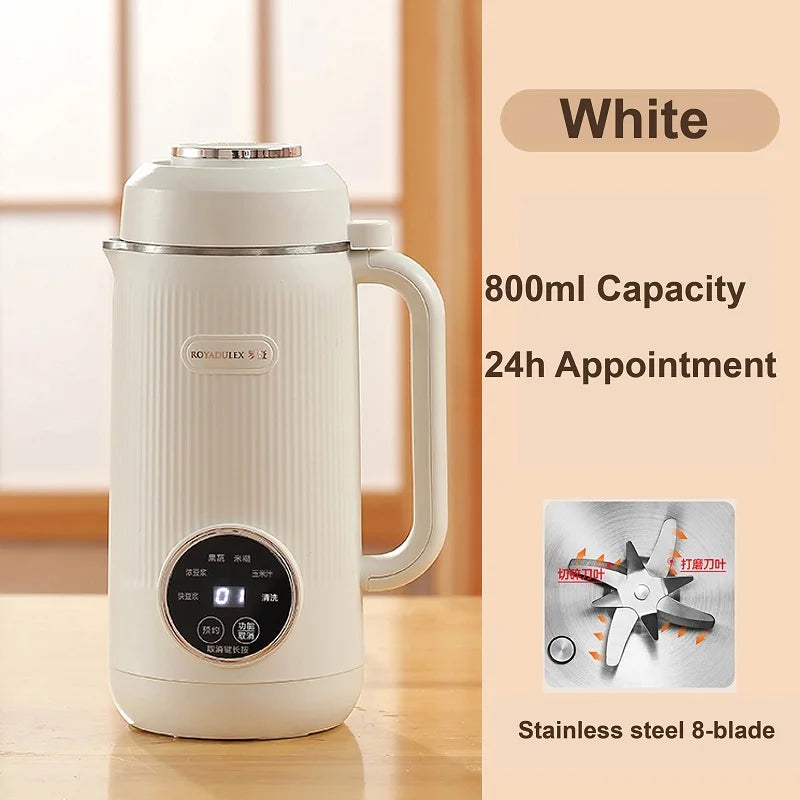 220V Electric Soy Milk Machine 800ml Juicer Kitchen Food Blender Multifunctional Wall Breaking Machine Kitchen Appliances