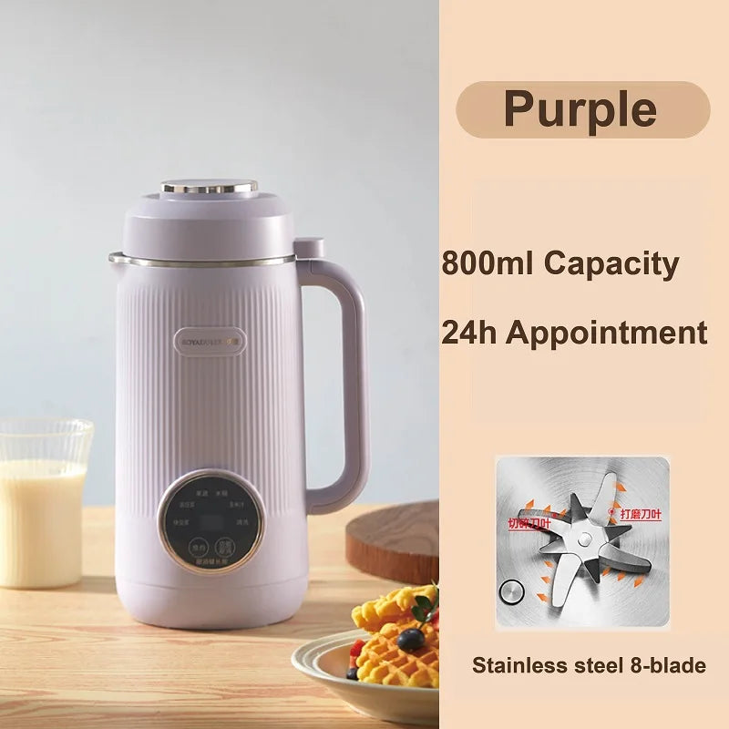 220V Electric Soy Milk Machine 800ml Juicer Kitchen Food Blender Multifunctional Wall Breaking Machine Kitchen Appliances