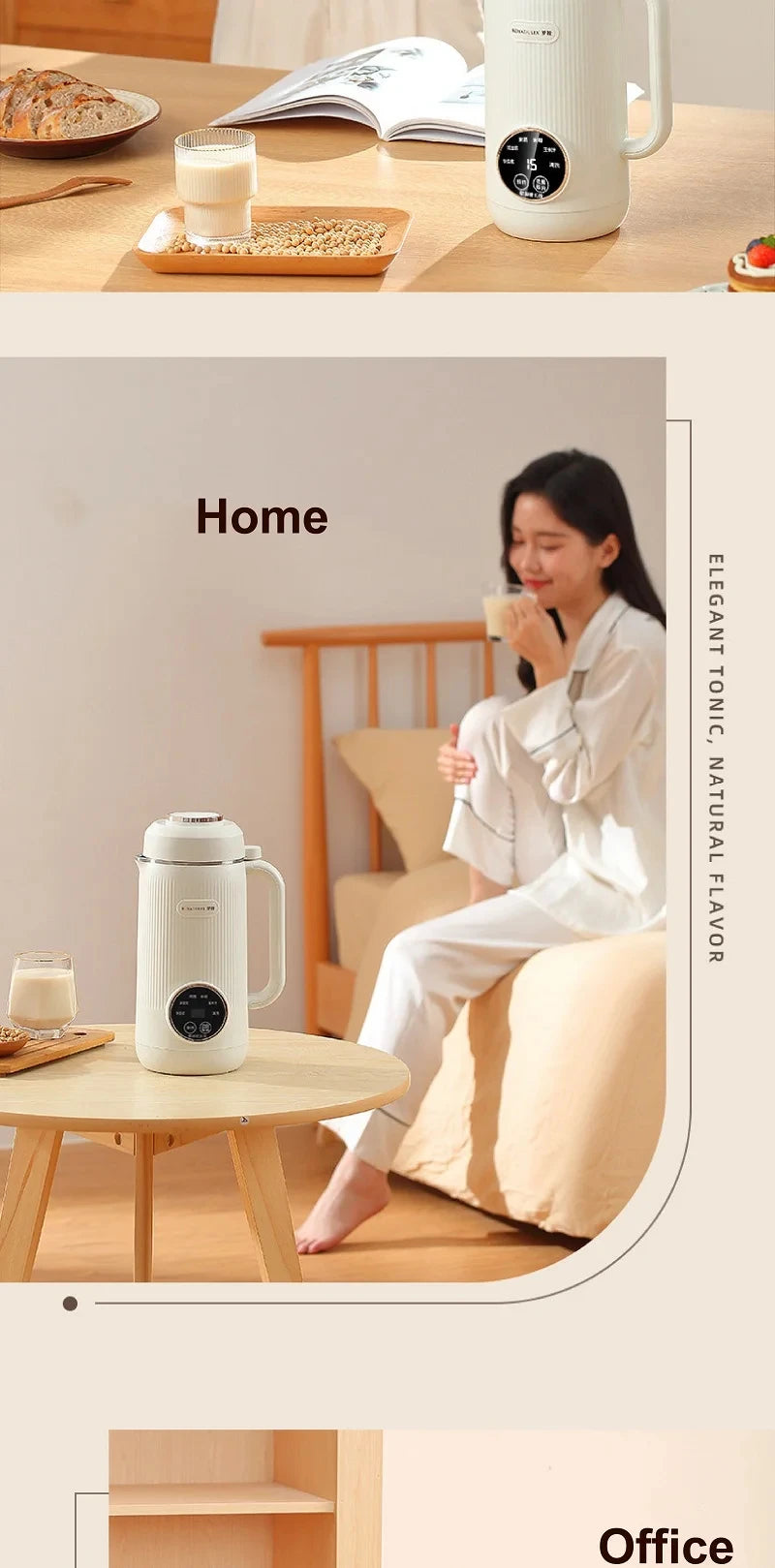 220V Electric Soy Milk Machine 800ml Juicer Kitchen Food Blender Multifunctional Wall Breaking Machine Kitchen Appliances