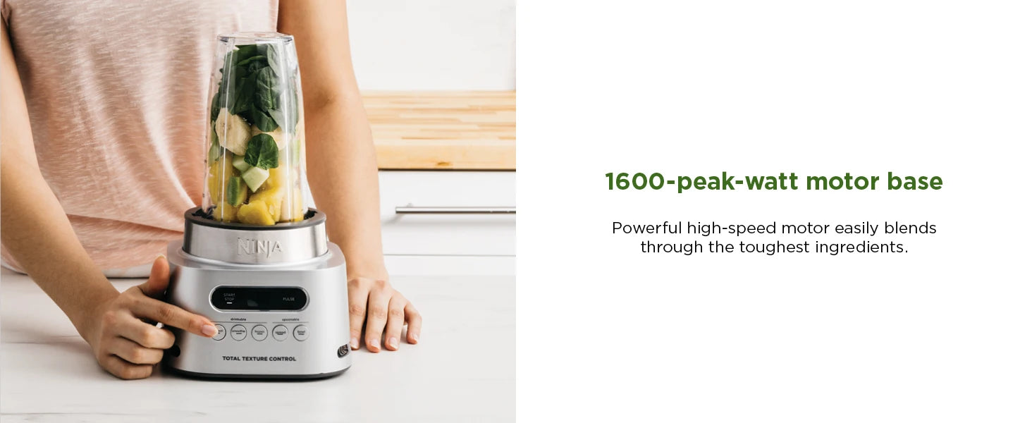 Ninja SS151 TWISTi Blender DUO, High-Speed 1600 WP Smoothie Maker & Nutrient Extractor* 5 Functions Smoothie, Spreads & More