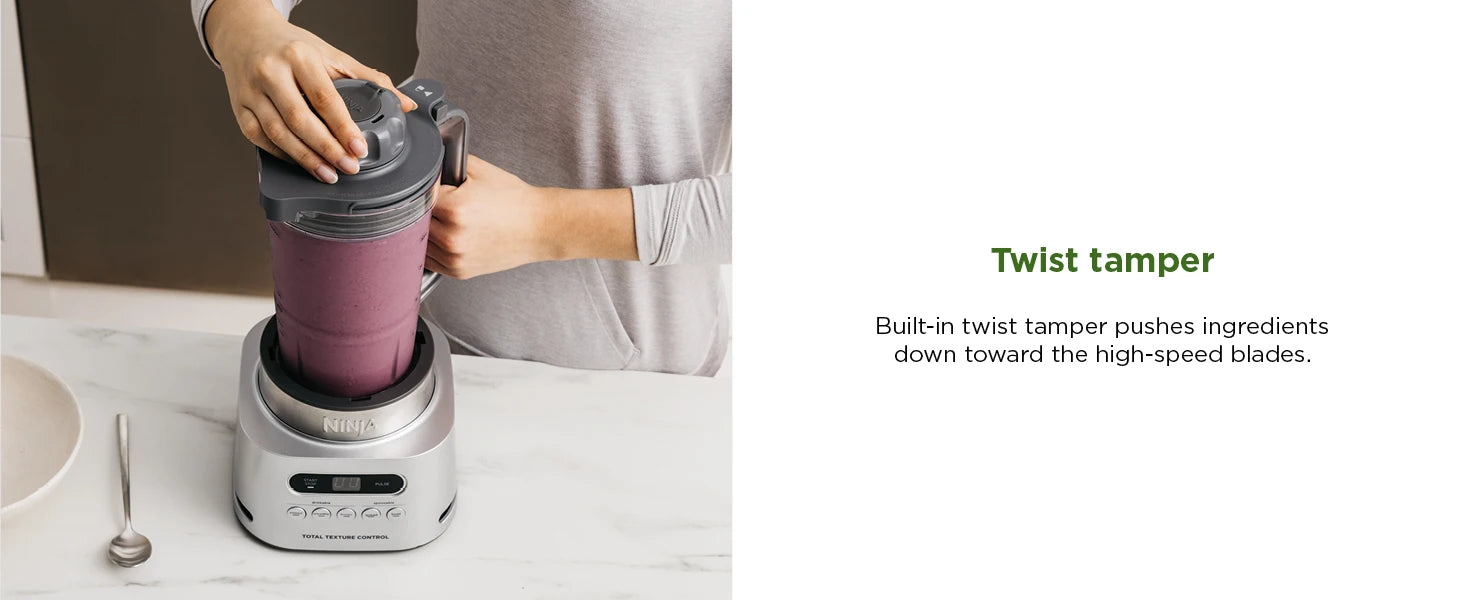 Ninja SS151 TWISTi Blender DUO, High-Speed 1600 WP Smoothie Maker & Nutrient Extractor* 5 Functions Smoothie, Spreads & More