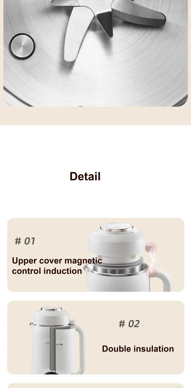 220V Electric Soy Milk Machine 800ml Juicer Kitchen Food Blender Multifunctional Wall Breaking Machine Kitchen Appliances