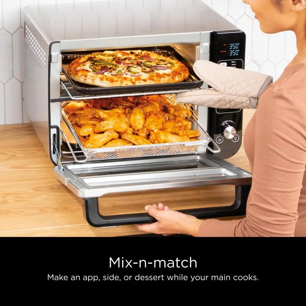 DCT401 12-in-1 Double Oven with FlexDoor, FlavorSeal & Smart Finish, Rapid Top Convection and Air Fry Bottom , Bake