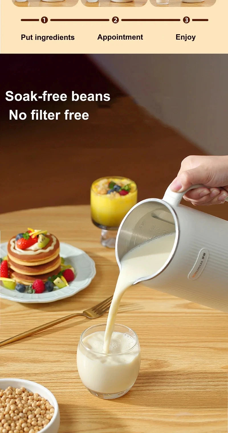 220V Electric Soy Milk Machine 800ml Juicer Kitchen Food Blender Multifunctional Wall Breaking Machine Kitchen Appliances