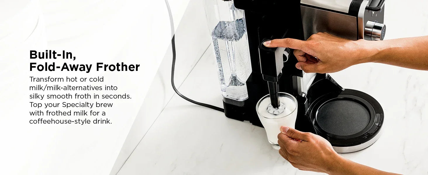 QWQWNinja CFP307 DualBrew Pro Specialty Coffee System,Single-Serve,Compatible with K-Cups & 12-Cup Drip Coffee Maker,Black