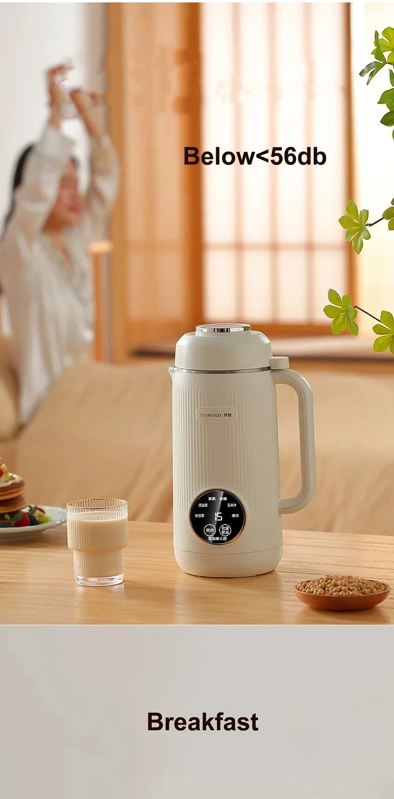 220V Electric Soy Milk Machine 800ml Juicer Kitchen Food Blender Multifunctional Wall Breaking Machine Kitchen Appliances