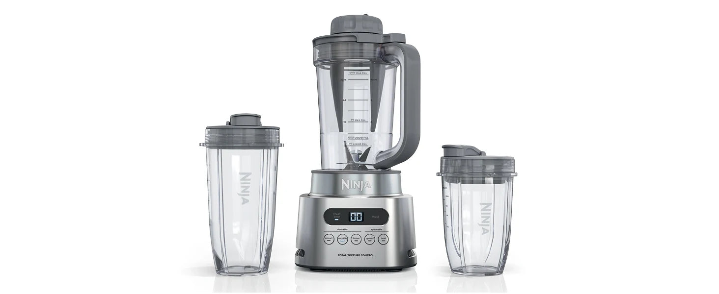 Ninja SS151 TWISTi Blender DUO, High-Speed 1600 WP Smoothie Maker & Nutrient Extractor* 5 Functions Smoothie, Spreads & More