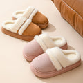 Warm Cotton Slippers – Soft Plush, Non-Slip Winter Indoor Shoes
