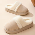 Warm Cotton Slippers – Soft Plush, Non-Slip Winter Indoor Shoes