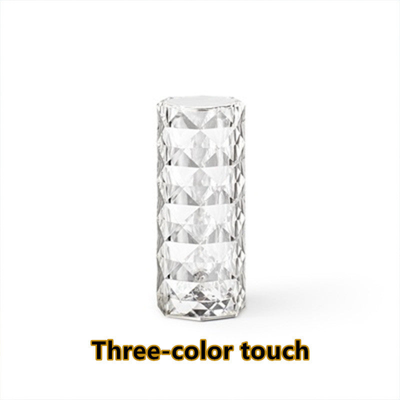 Nordic Crystal Table Lamp – USB Touch Dimming Diamond Night Light