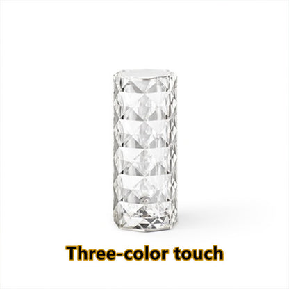 Nordic Crystal Table Lamp – USB Touch Dimming Diamond Night Light