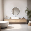 Black Circular Wall Mirror – 20" Modern Minimalist Mirror for Home & Bathroom