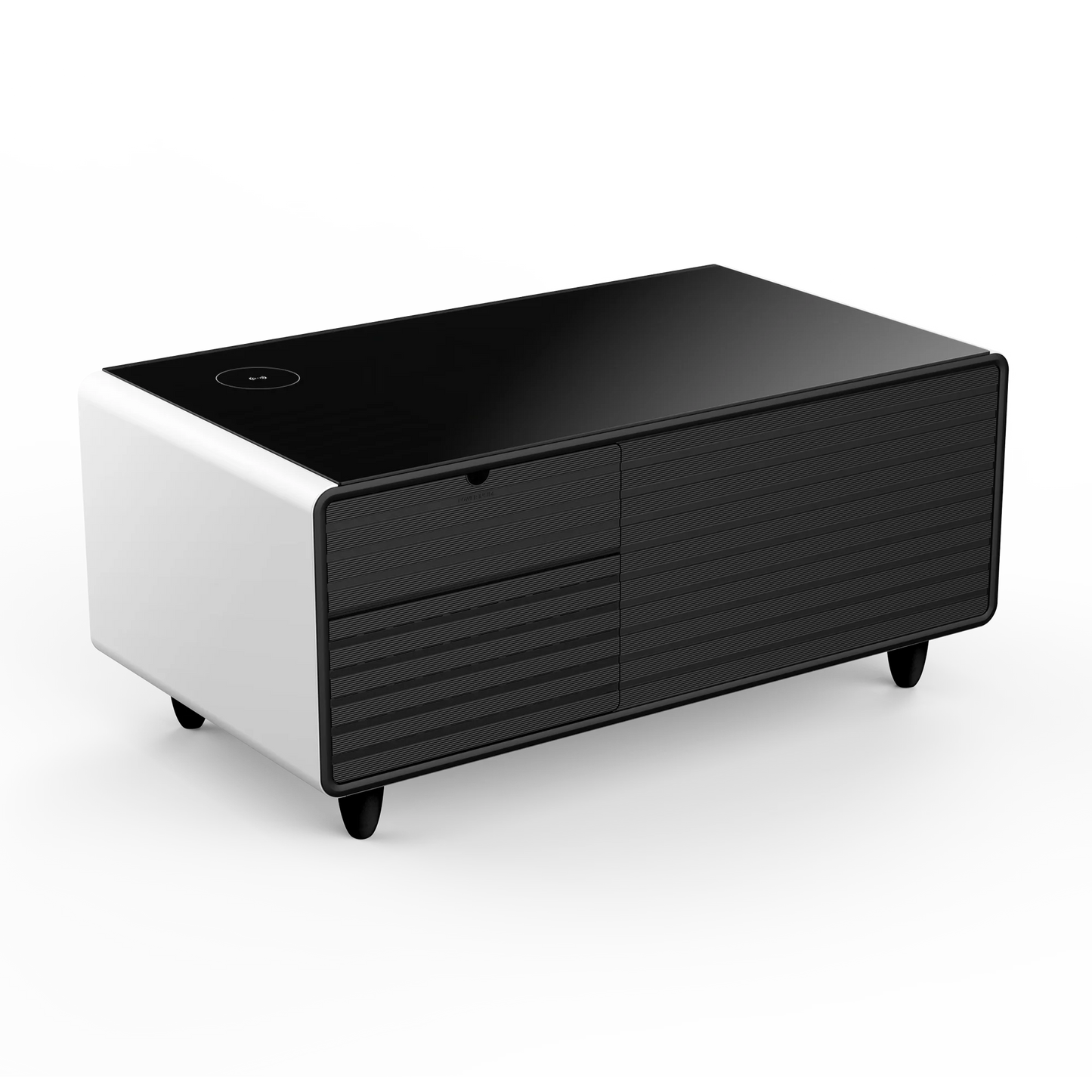 Modern Smart Mini Coffee Table W/Built in Fridge Wireless Charging Module Mechanical Temperature Control Power Cocket USB