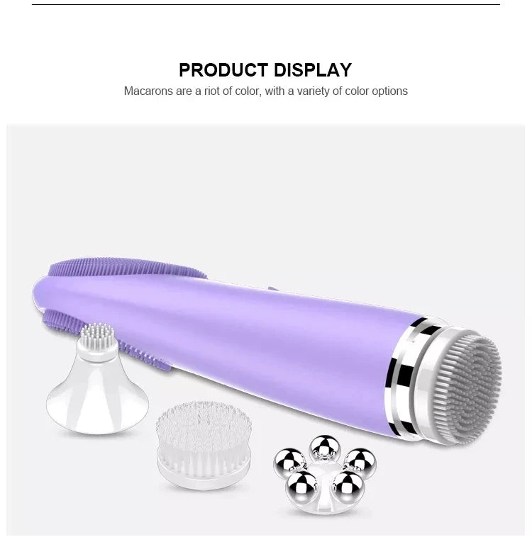 Best Sell 4 In 1 Multifunctional Face Makeup Cleaner Electric Facial Cleansing Brush With Dropshipping