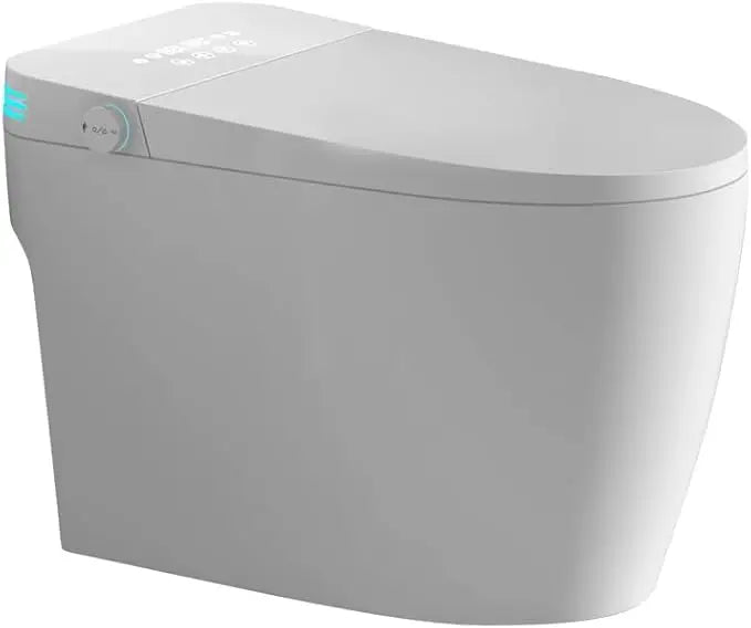 Smart Toilet with Bidet Built In, Tankless, Foot Sensing , AUTO Open/Close Lid, Heated Bidet Toilet Seat with AUTO Flush,Air Dry