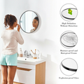 Black Circular Wall Mirror – 20" Modern Minimalist Mirror for Home & Bathroom