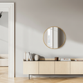 Black Circular Wall Mirror – 20" Modern Minimalist Mirror for Home & Bathroom