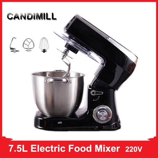 CANDIMILL Stand Mixer 7.5L Kitchen Food Blender Cream Whisk Cake Dough Mixers Bread Maker Chef Machine