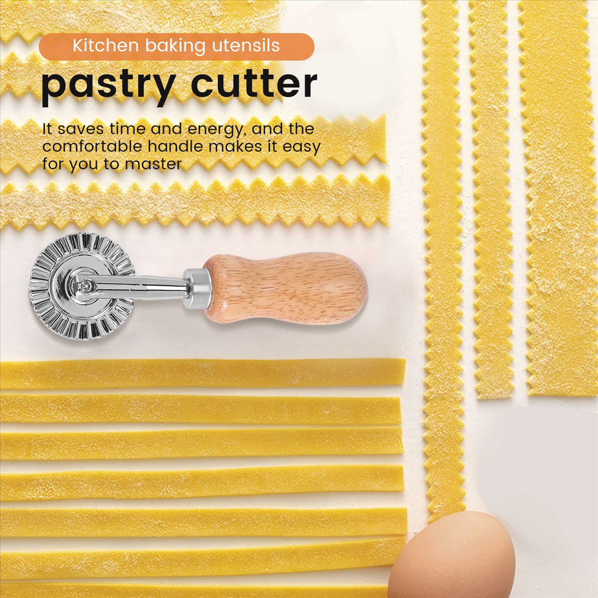 Pastry Wheel Cutter - Pasta Cutter Wheel - Ravioli Crimper Cutter Wheel Dough Cutter for Kitchen Pasta Accessories