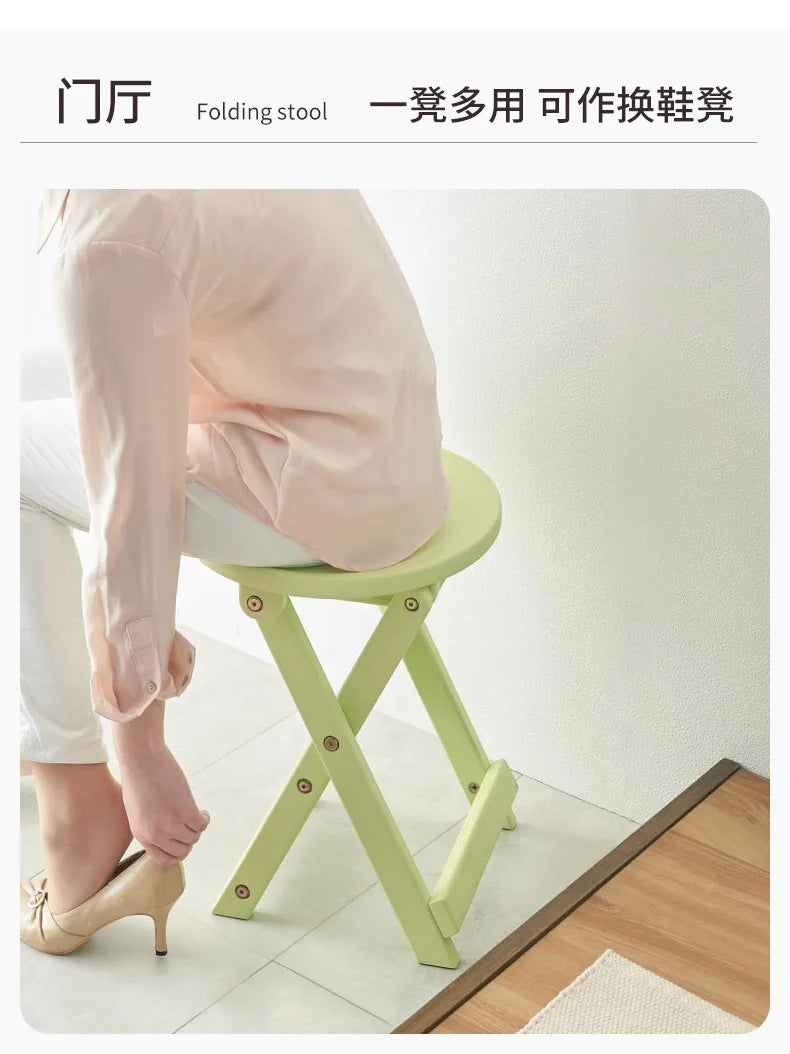 Stool for Bathroom Folding Small Chair Kitchen Stools Portable Cabinet Washbasin Plastic Step Sitz Bath Non-slip Fannd Des Vers