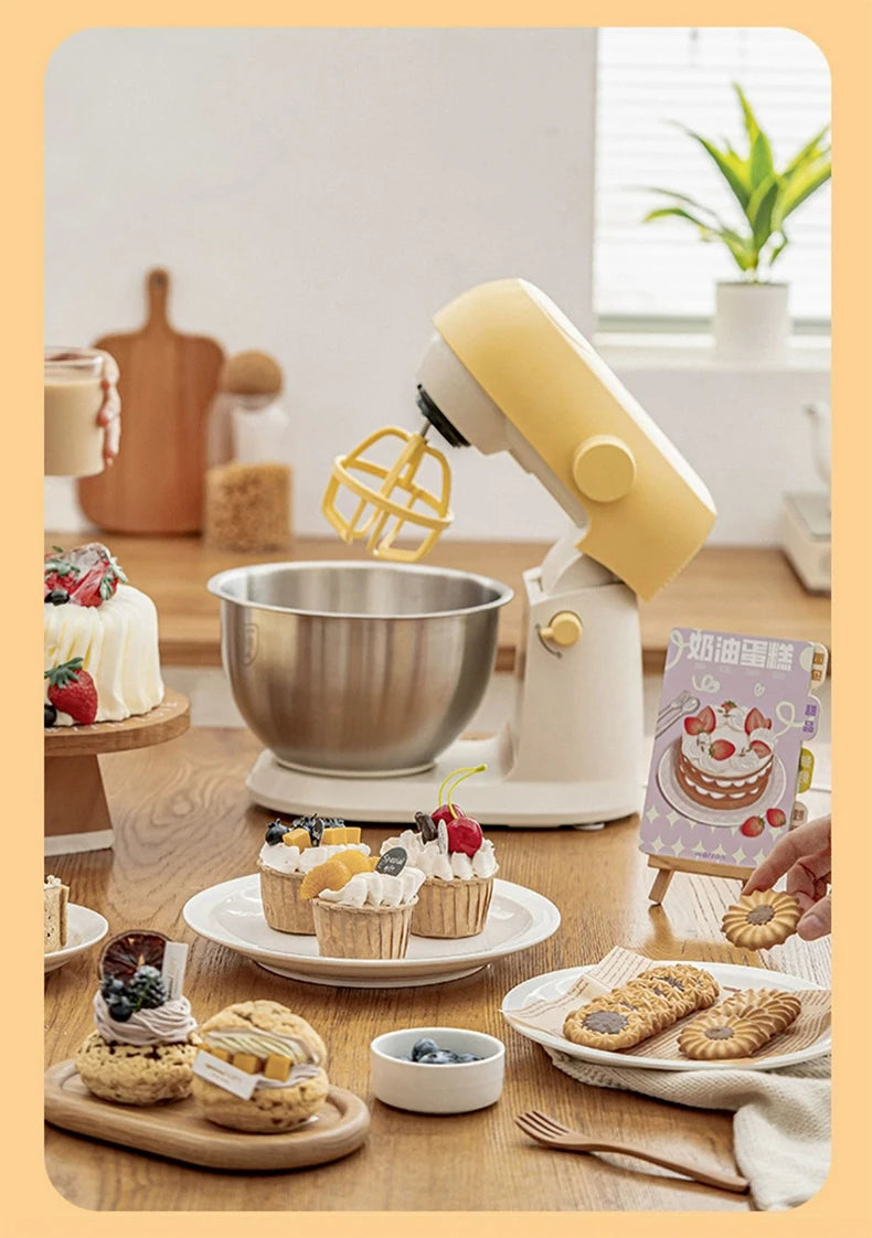 Electric Stand Food Mixer Cream Blender Eggs Beater Cake Knead Dough Mixing Chef Grinding Machine Meat Grinder Vegetable Chopper