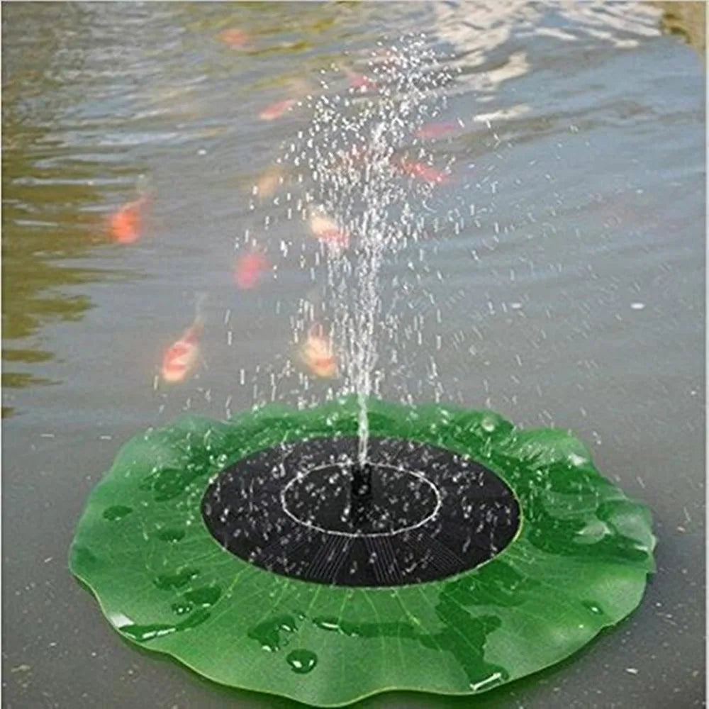 Floating solar fountain, multi-functional garden landscape without charging lotus leaf, park pond, adjustable nozzle