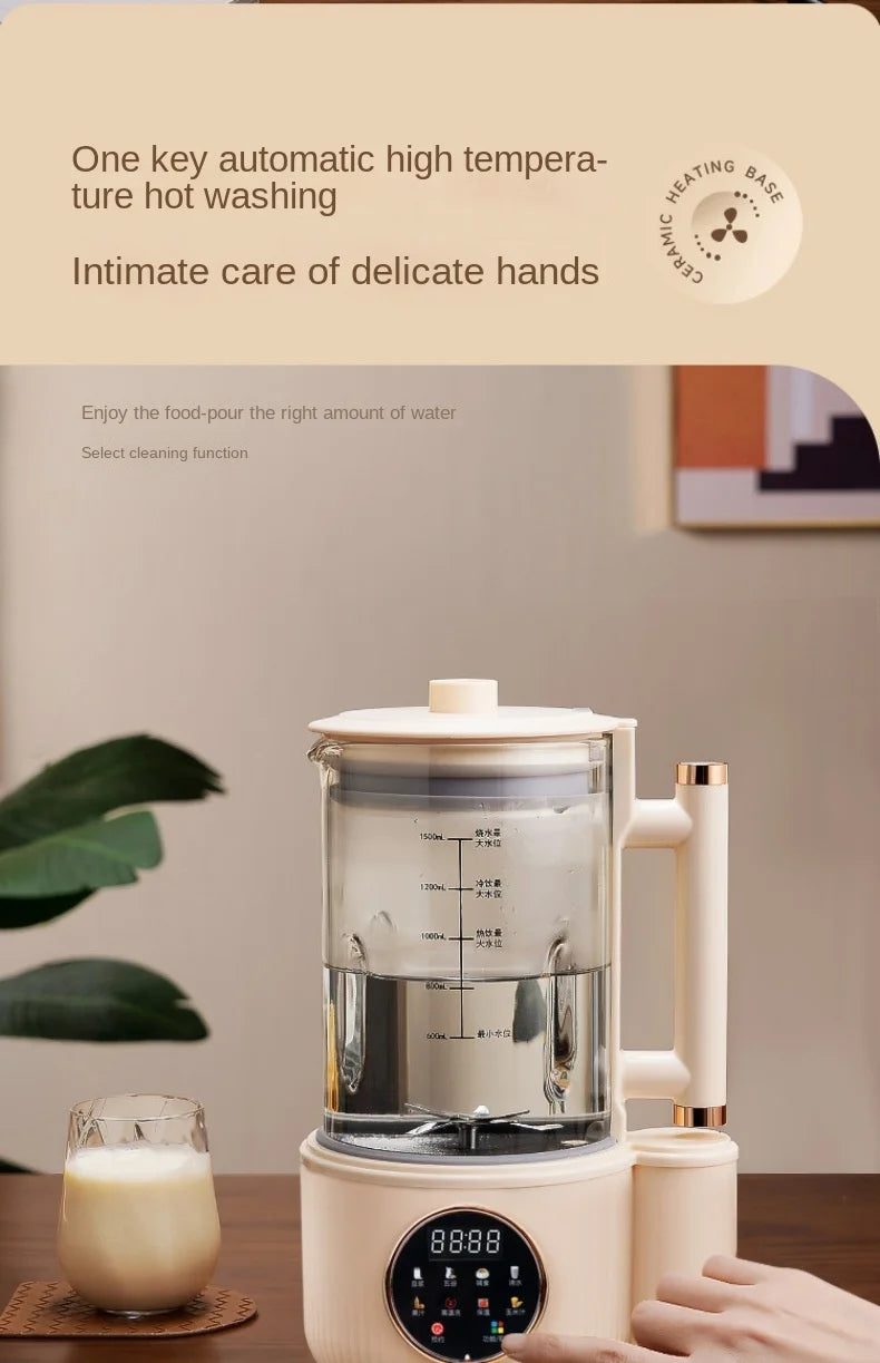 Electric Soy Milk Machine Mixer Machine Automatic Intelligent Food Blender Fruit Juicer Wall Breaking Rice Paste Maker