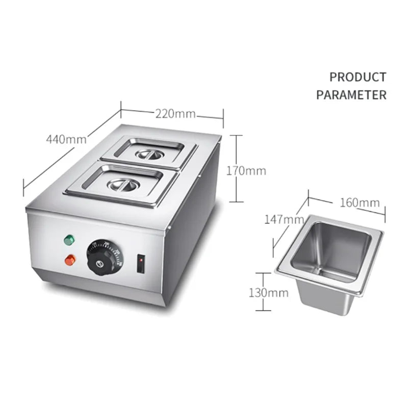 Commercial Chocolate Melting Stove Processor Double Cylinder Chocolate Heating Pot Chocolate Melting Oven Machine