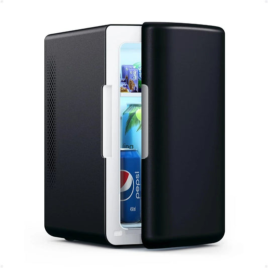 6 L/8 Cans Mini Fridge, Makeup Skincare Fridge, 110V Thermoelectric Cooler and Warmer Tiny Fridge, Portable Refrigerator