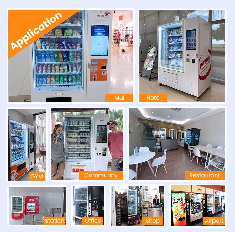 AFEN New Cashless AI Intelligent Convenience Cabinet Fresh Fruit Vegetables Salad Smart Fridge Digital Vending Machine For Drink