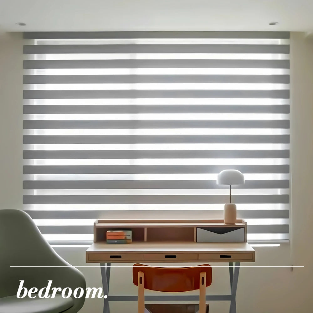 For Home Electric Day And Night Auto Solar Panel Window Shade Curtains Smart Zebra Motorized Blinds Automatic Zebra Blind