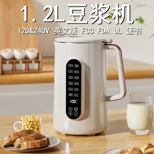 Soybean Milk Maker 110V/220V 1.2L Home Automatic Cleaning Low Noise Portable Electric Blender Mixer Wholesale المطبخ