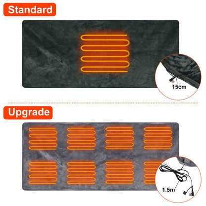 Heated Blanket Shawl – 3-Setting Electric Wrap for Home, Office & Travel | Zippered, Washable & Soft Flannel