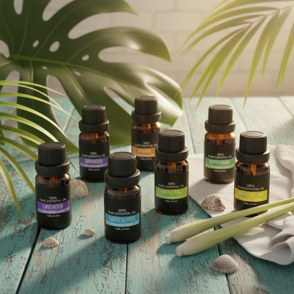 Organic Essential Oils Gift Set – Natural Aromatherapy Collection for Diffusers