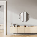 Black Circular Wall Mirror – 20" Modern Minimalist Mirror for Home & Bathroom