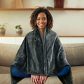 Heated Blanket Shawl – 3-Setting Electric Wrap for Home, Office & Travel | Zippered, Washable & Soft Flannel