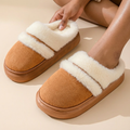 Warm Cotton Slippers – Soft Plush, Non-Slip Winter Indoor Shoes