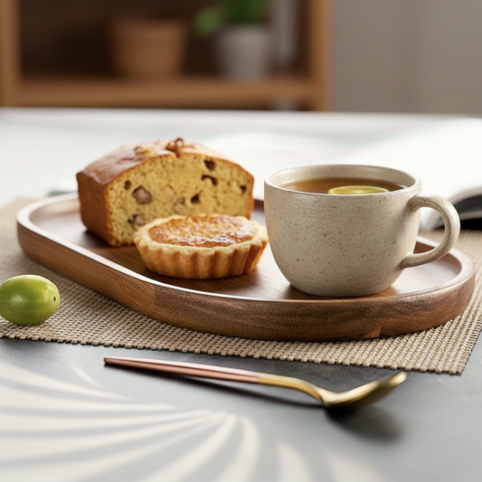2-Piece Wooden Serving Tray Set